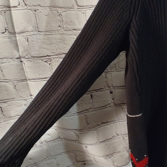 Chaps Womens Aztec Print Black Full Zip Sweater Jacket XL - Picture 7 of 15